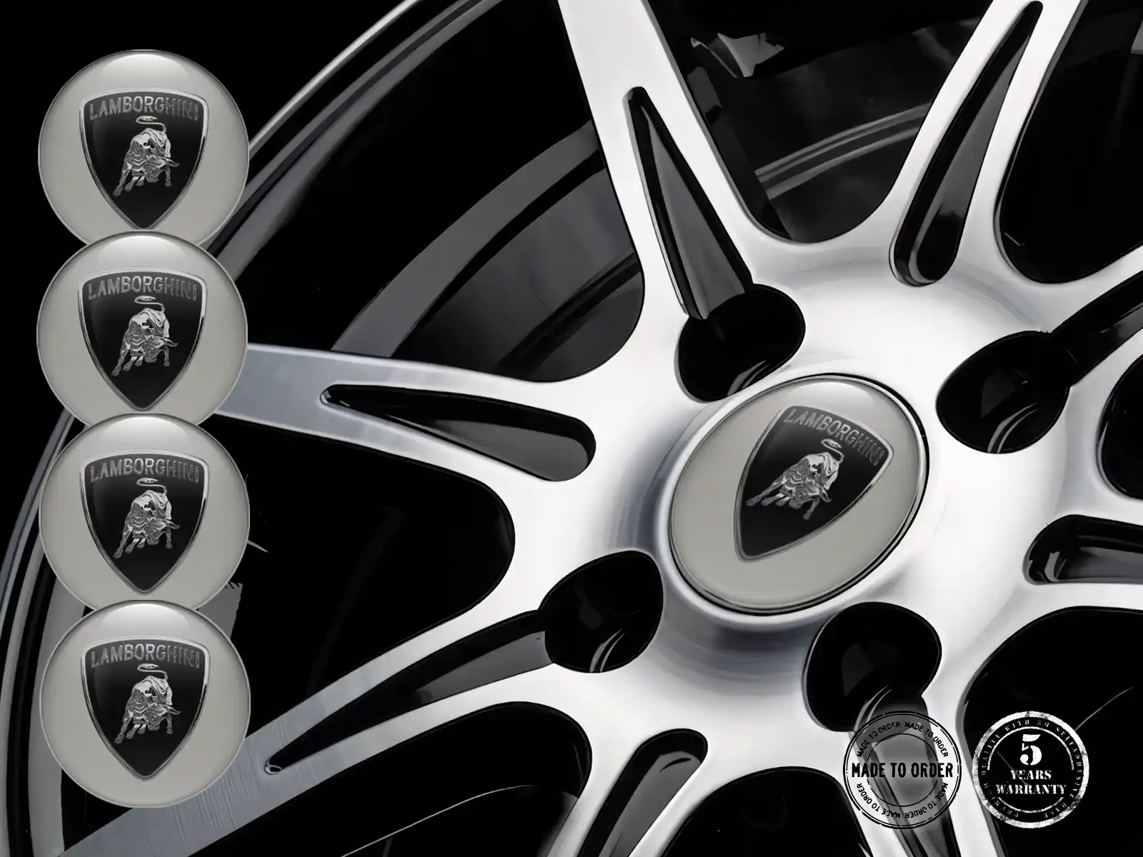 Lamborghini Édition Emblèmes Bombés Insignes Roues Élégants